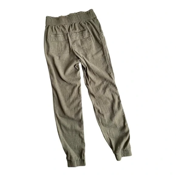 Hollister Olive Green High Waist Cotton Viscose Linen Lightweight Jogger Pants S - Picture 7 of 7